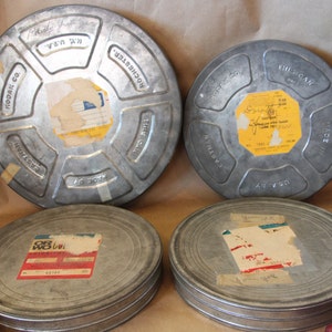 1950&#39;s - 1960&#39;s Vintage - Metal 16mm Movie Film Cans - SOLD SEPARATELY - Kodak and ORWO - Fair to Good Condition