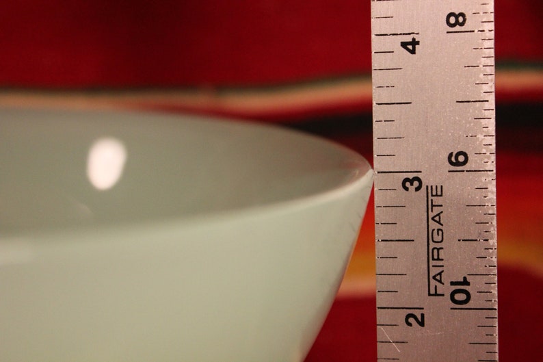 Set of Two Green Glass Mixing Bowl Set Excellent Condition Martha Stewart? Vintage Jadeite - 9 34 inch and 8 Inch 2