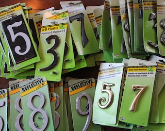 Hyko 5" Reflective House Numbers NIP White on Green Your Choice 1 7 8 Hyko 5" Reflective House Numbers NIP White on Green Your Choice 1 7 8