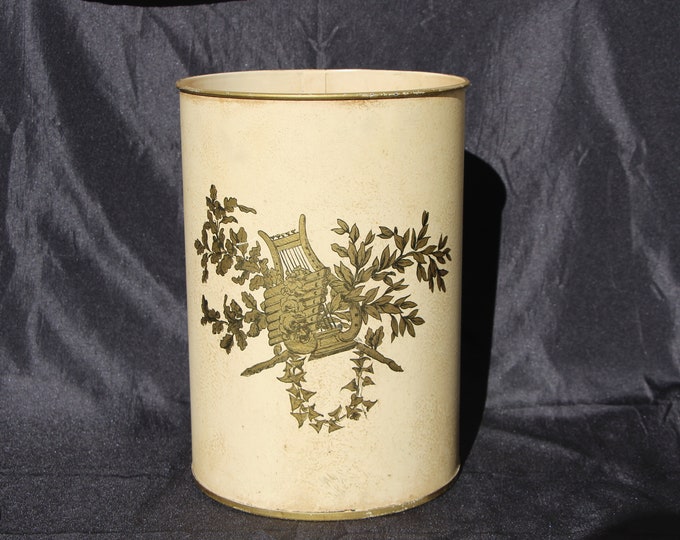 Longaberger 2001 Large Oval Waste Basket Baskets With Leather Handles