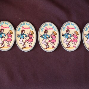 Vintage - Me and My Guy Dance FUN PATCHES - Girl Scouts - 2 x 3 inches - Lots of 5 or 10 - New and Unused