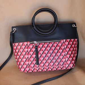 Vintage - Liz Claiborne - Cartera / Satchel / Bolso - Triángulo Sandía - 16 x 10 pulgadas - Buen estado