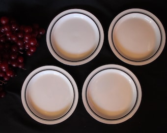 1981 - 1988 Vintage - Dansk - Bistro - CHRISTIANSHAVN BLUE - Portugal - Set of Four ( 4 ) Bread & Butter / Cake Plates 7.25" - VG Condition