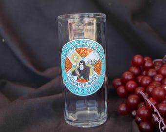 70's - 80's Vintage Paulanerbrau Salvator - Large German Beer Mug - Advertising - 7 1/4" Tall