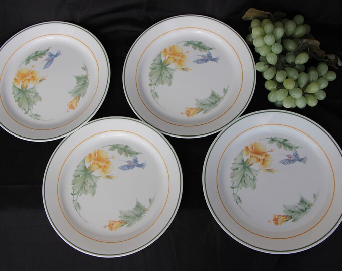Discontinued - Corelle by Corning - HUMMINGBIRD - Set of Four ( 4 ...