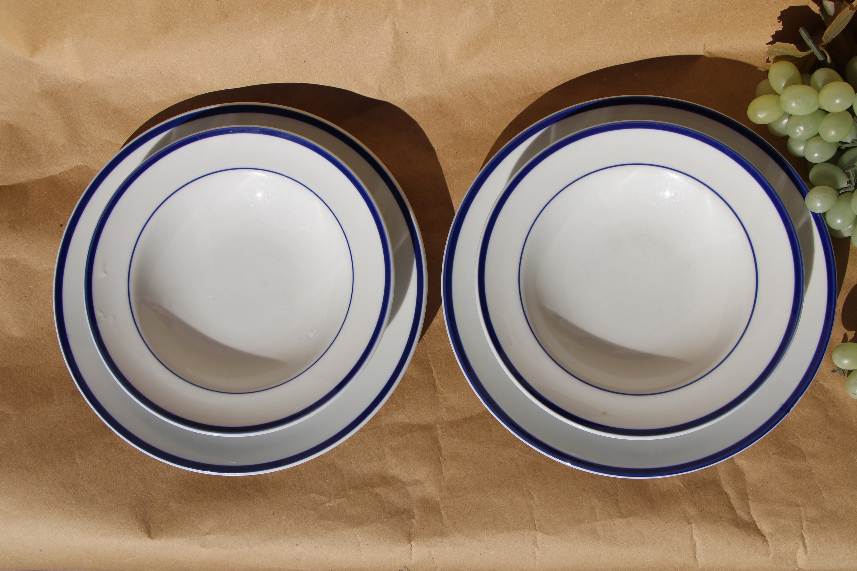 Discontinued Williams-sonoma BRASSERIE BLUE Four 4 Pieces 2 Dinner