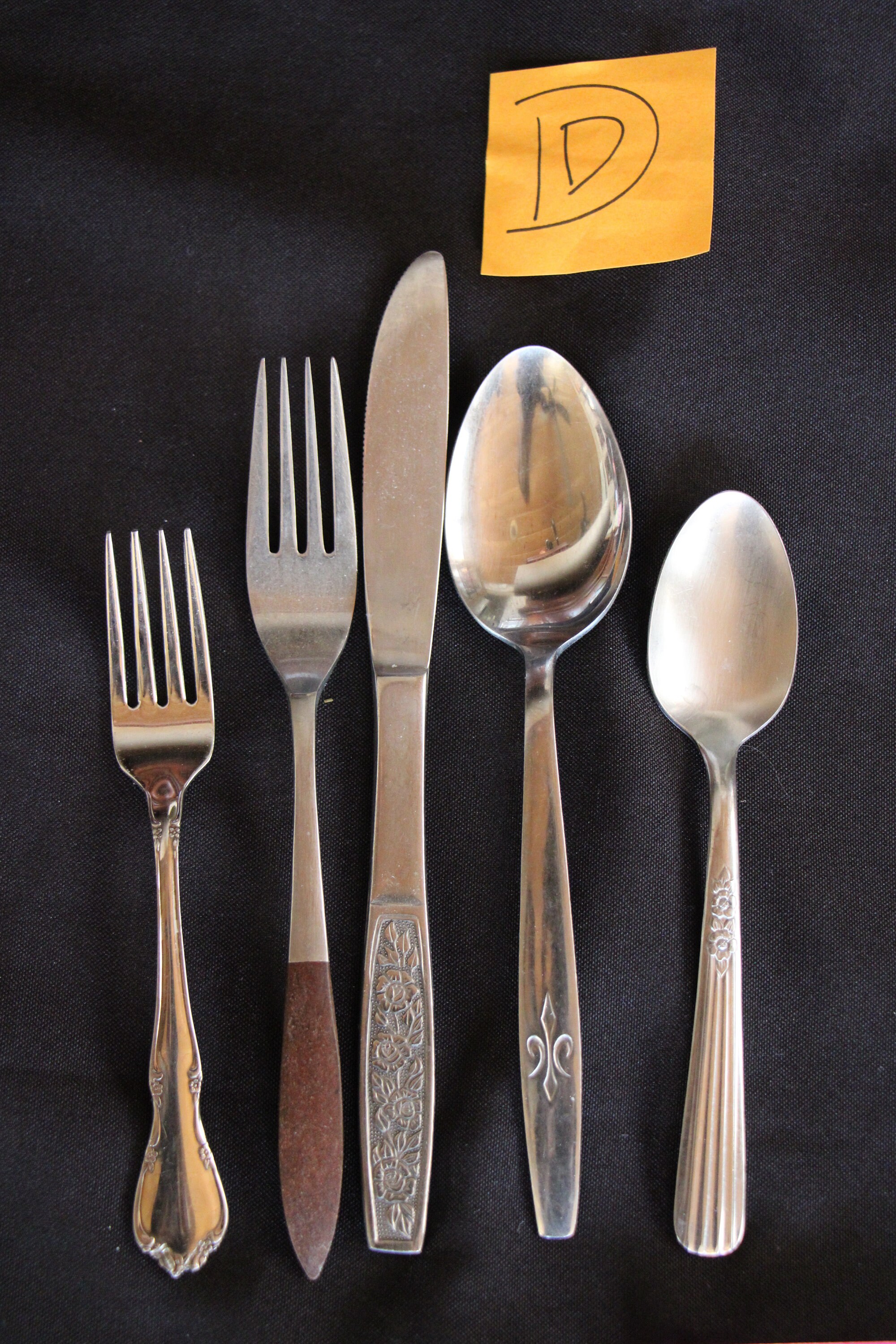 1950's 60's 70's Mismatch Stainless Steel Flatware Service for 8