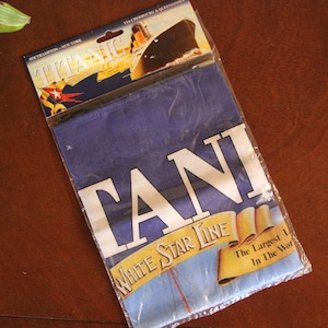 Vintage  TITANIC TEA TOWEL by McCaw Allan Lurgan of Northern Ireland  New in Package  in Very Good Condition