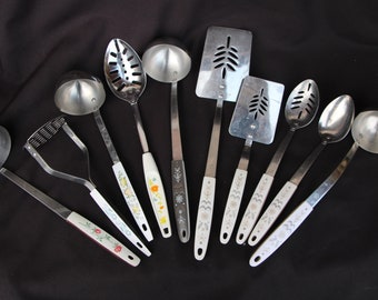 売切！70'sビンテージデッドストックstelton ステルトンオードブルボウル 1970's Vintage Cooking Utensils Stainless Steel With Plastic