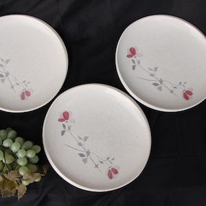 1956 - 1967 Vintage - Franciscan - DUET - Set of Three ( 3 ) Dinner Plates - 10 7/8 inches - Good to Very Good Condition