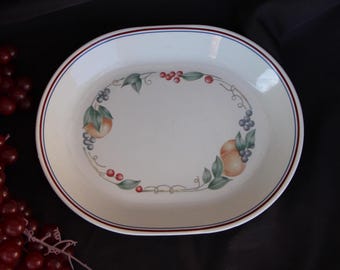 1990 - 2012 Vintage - Corelle by Corning - ABUNDANCE - Una fuente ovalada para servir - 12,25 pulgadas