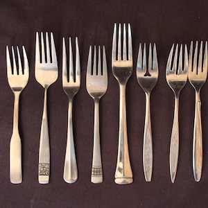 Vintage Stainless Steel Salad Forks SOLD INDIVIDUALLY your CHOICE