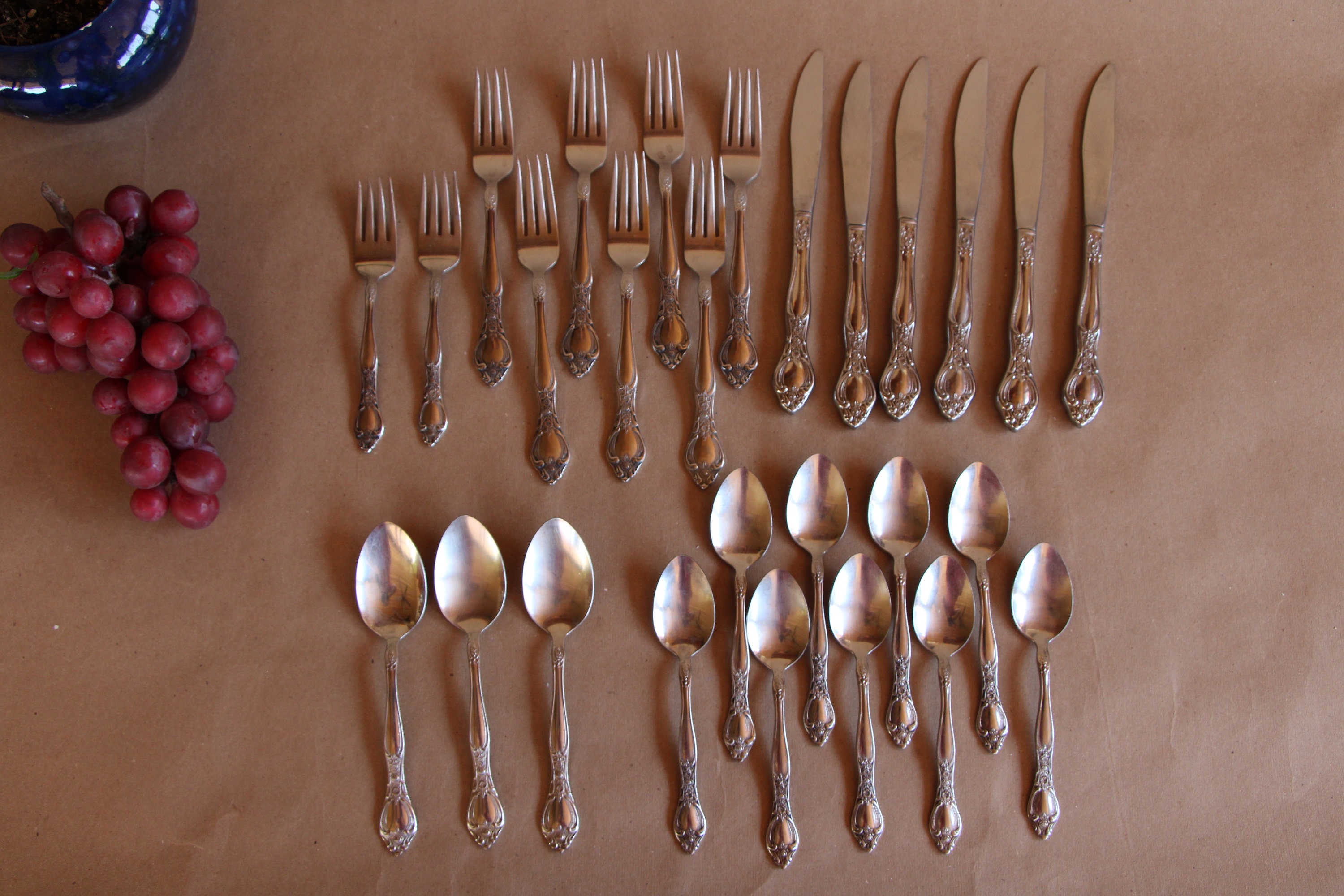 of Your Choice Miracle Maid MMA2 Rose Design Stainless Flatware USA 