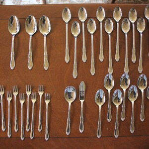 1991 to 1995 Vintage  Oneida  Sl & Gh Rogers HOMESTEAD Stainless Steel Flatware  Lot of 36 pieces in SUPER Excellent Condition