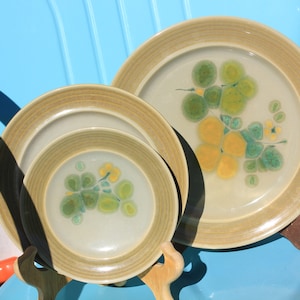 1969 - 1977 Vintage Franciscan Earthenware Pebble Beach - 3 Pc Place Setting - 1 Dinner, 1 Salad & 1 Bread and Butter - Very Good Condition