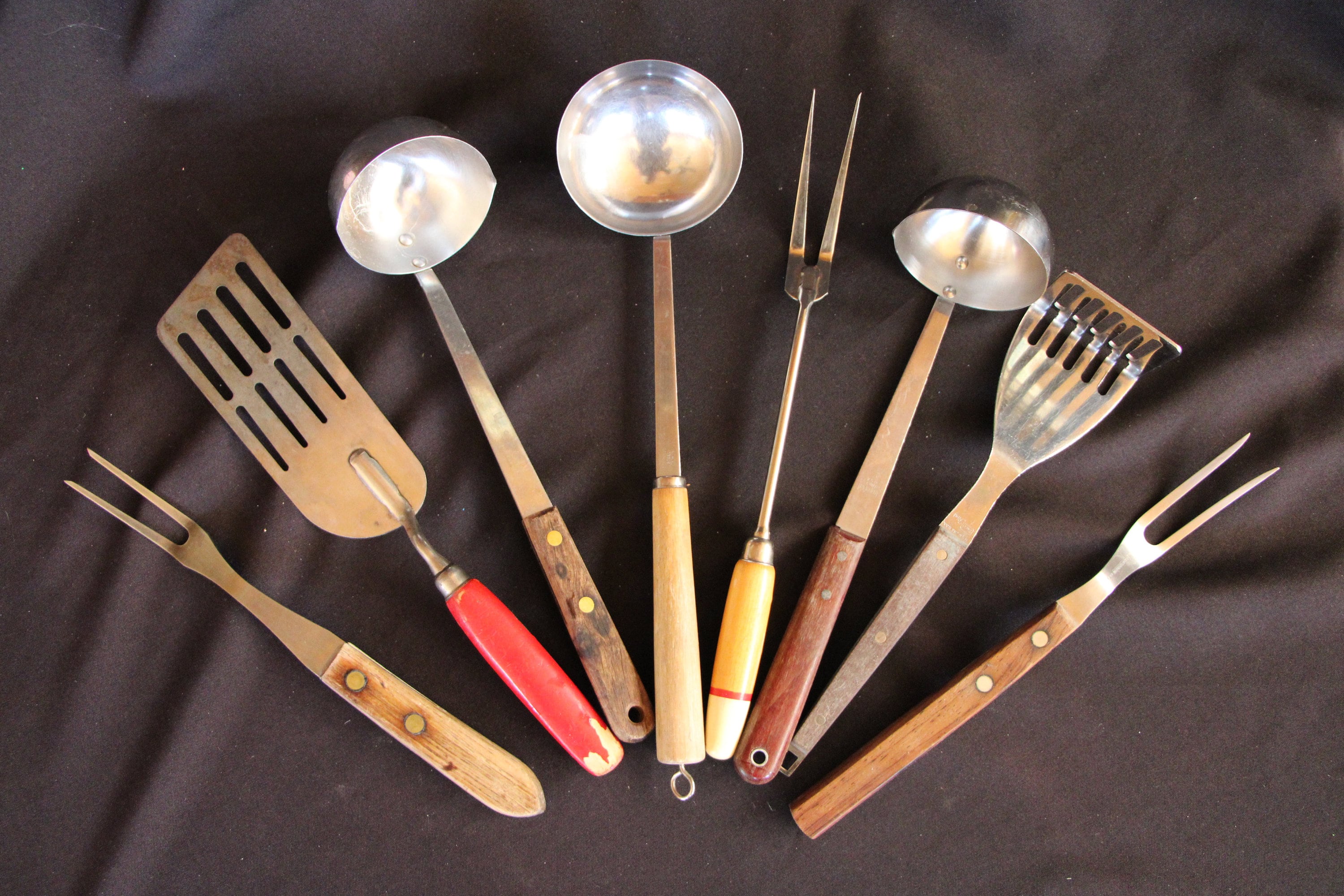 アンティーク WRIGHT & SON ビスケットジャー 販促品 1940's - 1980's Vintage - Wooden Handle / Brass Rivets