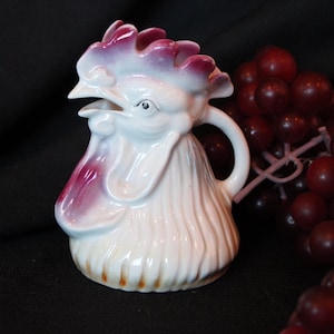 1920&#39;s Vintage - Chicken / Rooster - Creamer Pitcher - Porcelain - Made in Germany