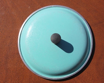 1950's - 1960's Vintage - Club Aluminum Cookware - Turquoise Replacement Lid / Cover 6.75" fits 1.5 Qt Saucepan - Good to VG Condition