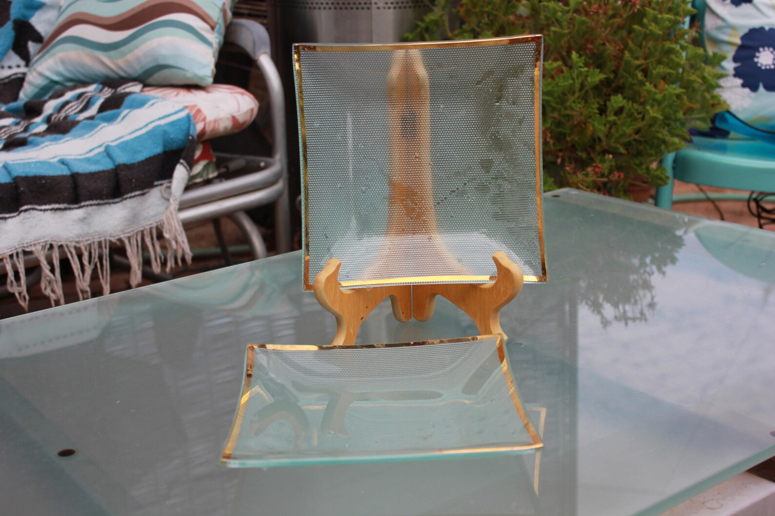 Bumpy Tray 1950's - 1960's Vintage Mid-century Glass Snack /ash / Tidbit Square ...