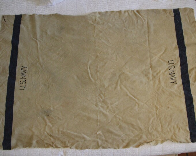 Vintage WWII Era US Navy Medical Department Wool Blanket, Esmond 100