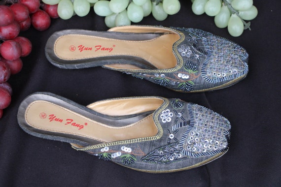 Vintage - YUN FANG - Beaded Shoes / Slippers - eu… - image 2