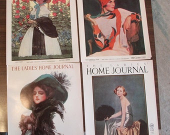Vintage - Ladies Home Journal Posters - Set of 4 - 11” by 17” - Curtis Publishing - Fair to Good Condition