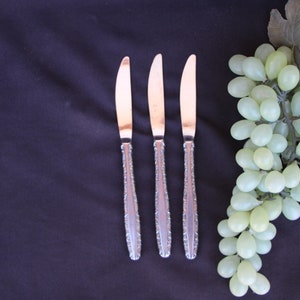 Vintage - Stanley Roberts - SRB141 - Stainless Steel Flatware - Lot of Three ( 3 ) Modern Table Knives - Good to VG Condition