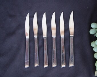 La Cote 6 Piece Steak Knives Set Japanese Stainless Steel Wood