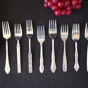 Vintage - Stainless Steel - Salad Forks - SOLD INDIVIDUALLY - CHOICE - Good Condition