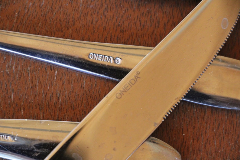 2002 Vintage Oneida JENNIFER Stainless Steel Flatware Etsy