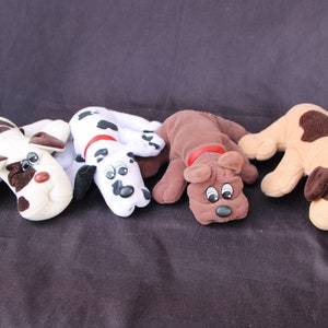 1980&#39;s Vintage - Tonka Pound Puppies - Lot of FOUR ( 4 ) - each about 7 1/2 inches long - Good Condition