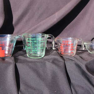 Vintage PYREX Measuring Cups CHOICE Sold INDIVIDUALLY Very Good