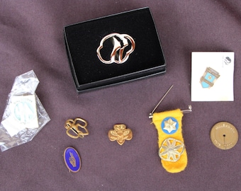 Vintage Girl Scout Pins – Collectible Memorabilia, Sold Individually
