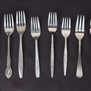 Vintage  Stainless Steel  Salad Forks  SOLD INDIVIDUALLY your CHOICE in Good Condition