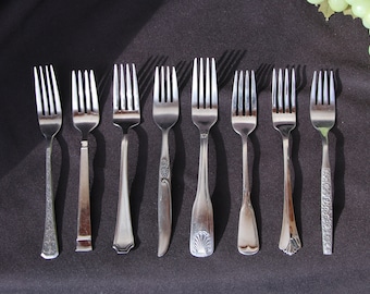 Vintage  Stainless Steel  Dinner Forks  SOLD INDIVIDUALLY your CHOICE in Good Condition