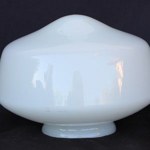 Vintage - White Milkglass - SCHOOLHOUSE LIGHT  / Lamp Shade - Replacement Glass - 8 1/2 x 5 1/2 Inches - Very Good Condition