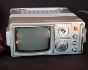 1984 Vintage - Daytron - Model # DT 505-A  - Portable Television - AC / DC / Battery Powered - Works - 11.5 x 12 x 5" - Very Good Condition