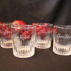 CROWN ROYAL WHISKY - Promo - Old Fashions - Set of Four ( 4 ) - 3.5 x 3" - Very Good Condition