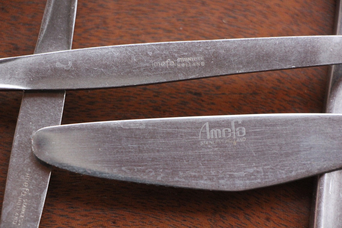 1970's Vintage Amefa Stainless Steel Flatware AFS6 - Etsy