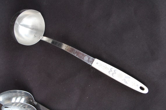 1970's Vintage Cooking Utensils Stainless Steel With Plastic