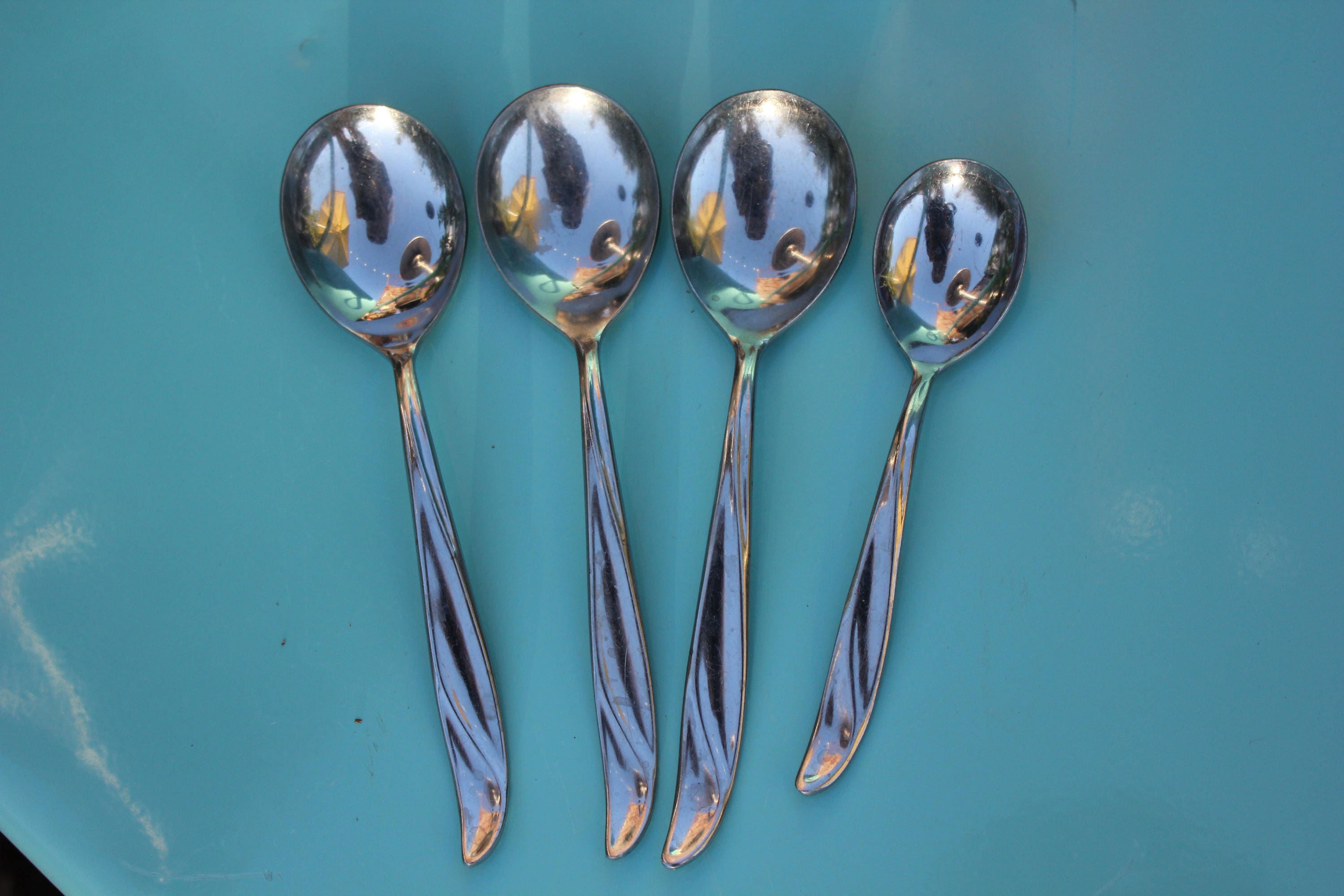 Towle Boston Antique Soup Spoons Stainless Steel New Set of Four