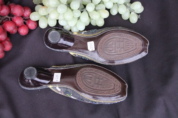 Vintage - YUN FANG - Beaded Shoes / Slippers - eu… - image 4