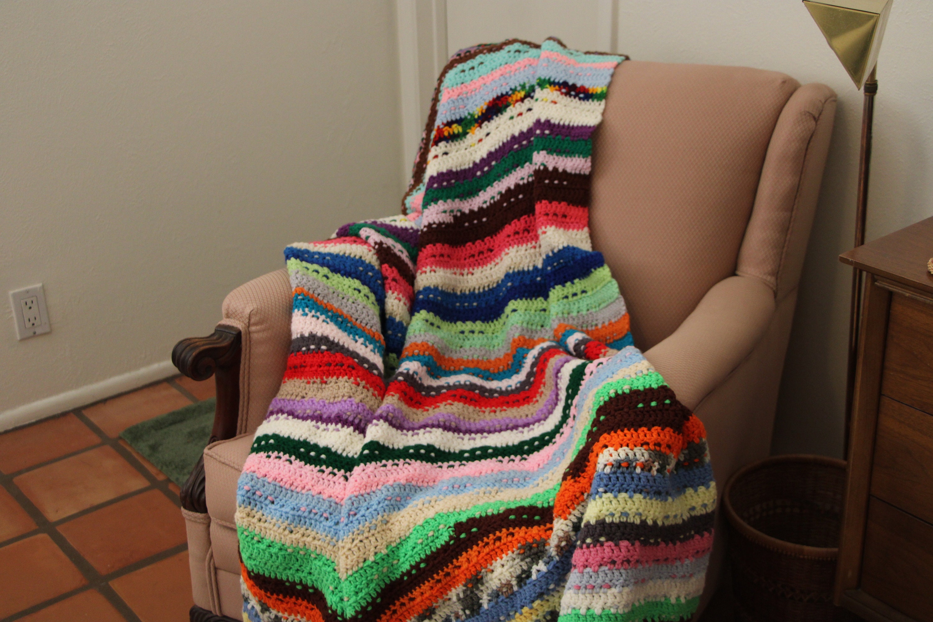 70s Crochet Blanket - Etsy 70s Crochet Blanket - Etsy