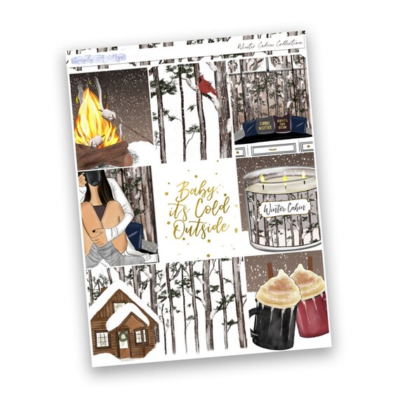 Winter Cabin Collection Full Boxes Planner Stickers For Etsy