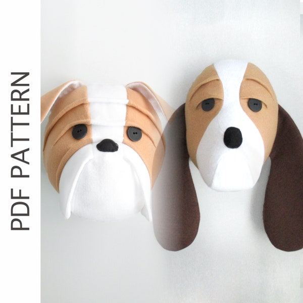 Patron PDF BASSET Hound & BULLDOG avec instructions