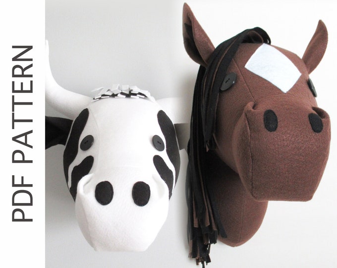 HORSE & COW PDF Pattern With Instructions - Etsy