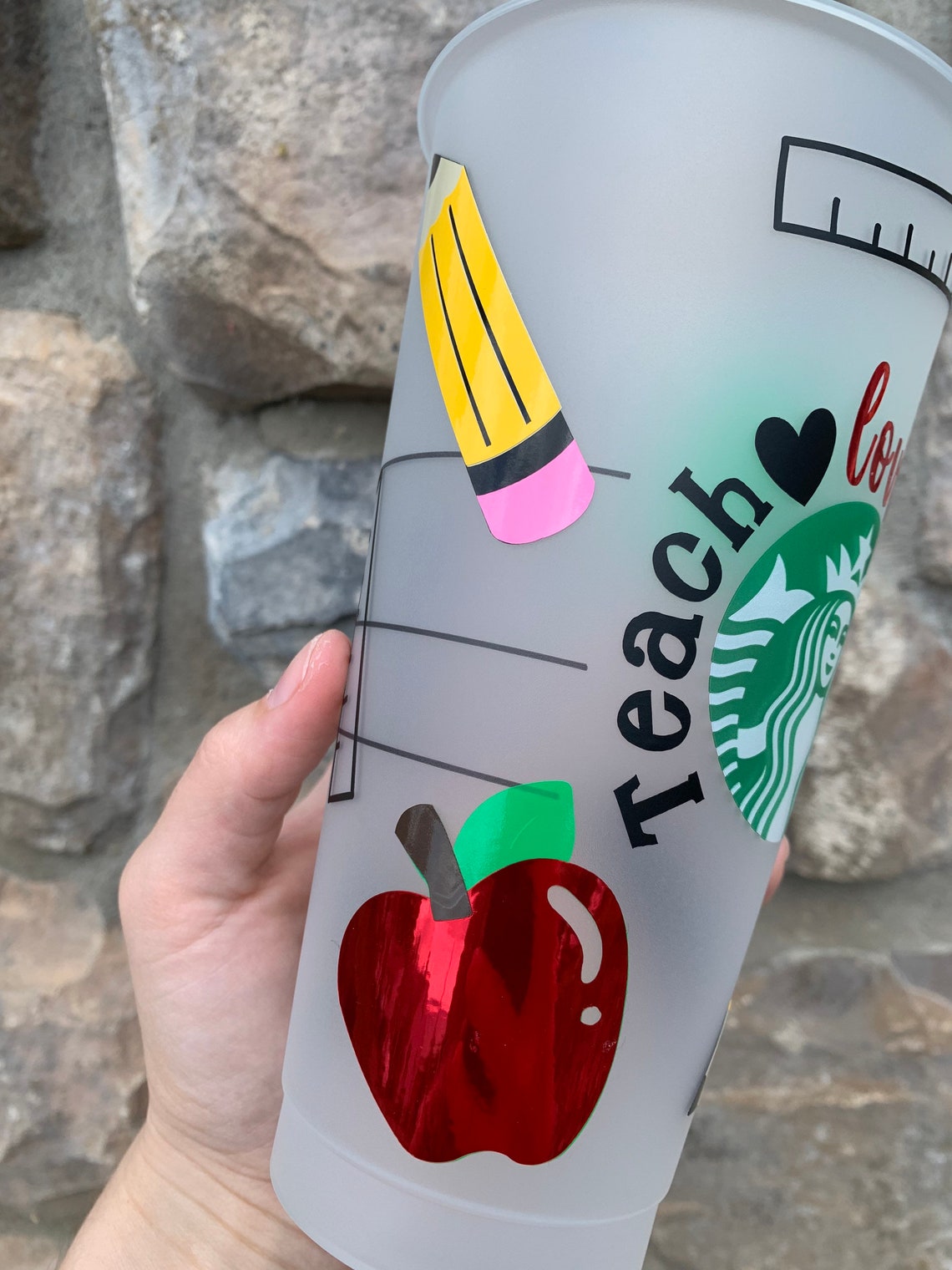 Teacher Starbucks cup / Gift For Teacher / Starbucks Teacher Etsy