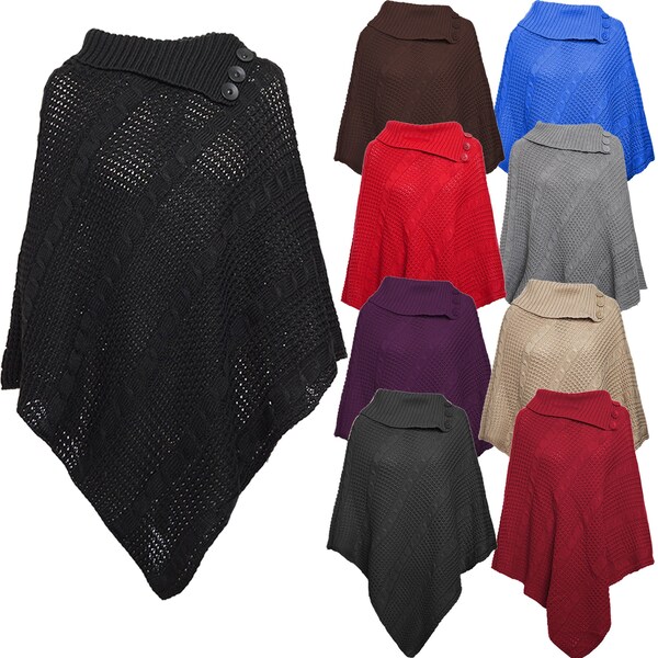 Red Olives - Ladies Womens New Chunky Diamond Cable Knitted Long Sleeve