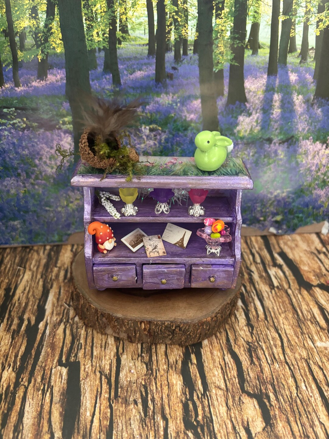 Miniature Dollhouse Hutch, Fairy Hutch, Display Shelves With Drawers - Etsy