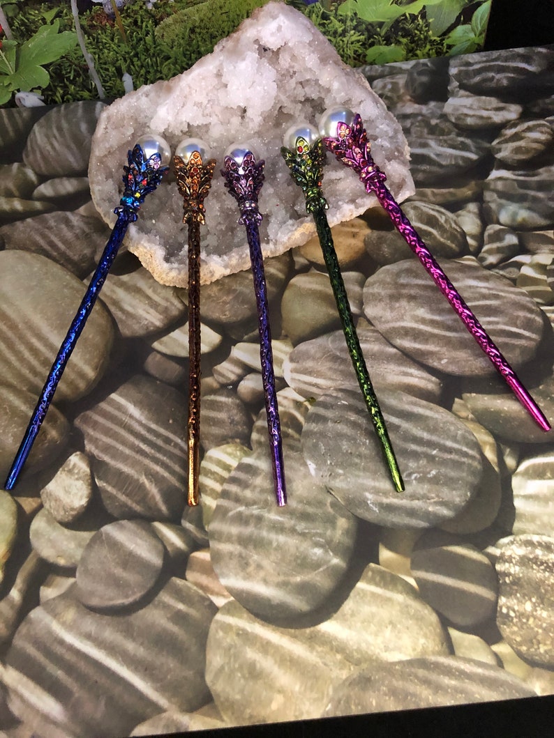 Fairy Wands 6 long, Scepter, Wizard Staff, Magical Wands, Crystal Wands, Staff image 1